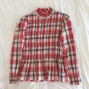 Zara Plaid Blouse